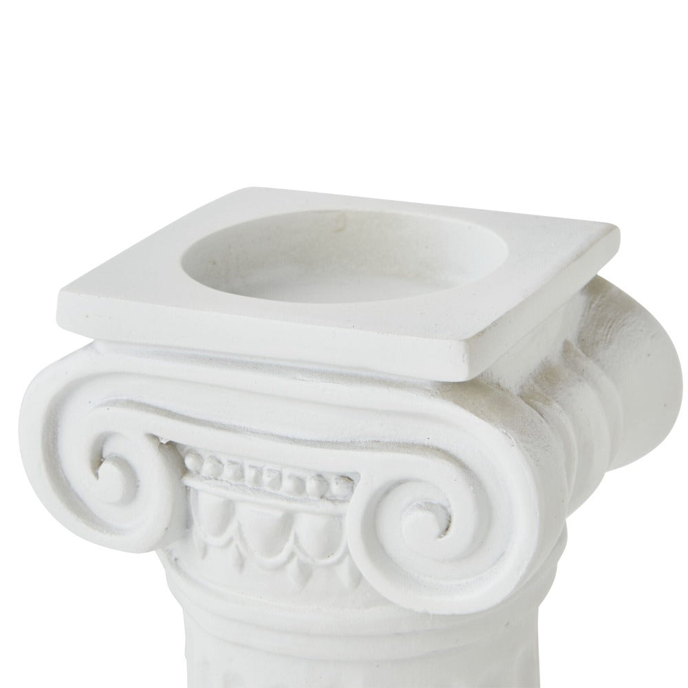 Greek Column Pillars Candle Holder - Tall White