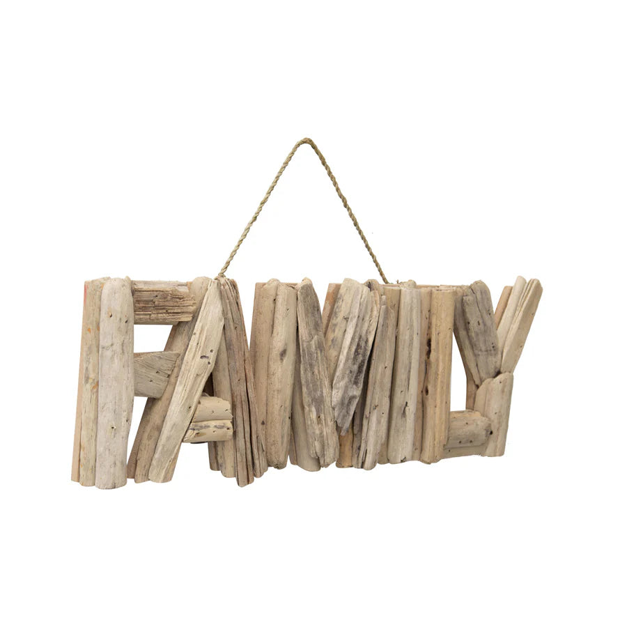 Hand-Made Crafted 'Family' Wall Decor 50cms