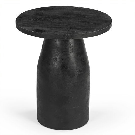 Hand Crafted Hardwood Side Table - Black
