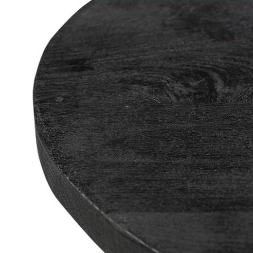 Hand Crafted Hardwood Side Table - Black