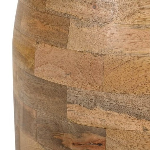 Hand Crafted Hardwood Side Table - Natural