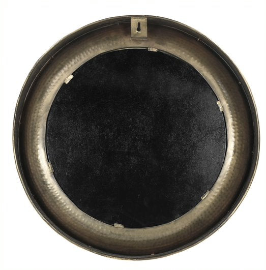 Hand Punched Gold and Brass Metal Mirror 80cms