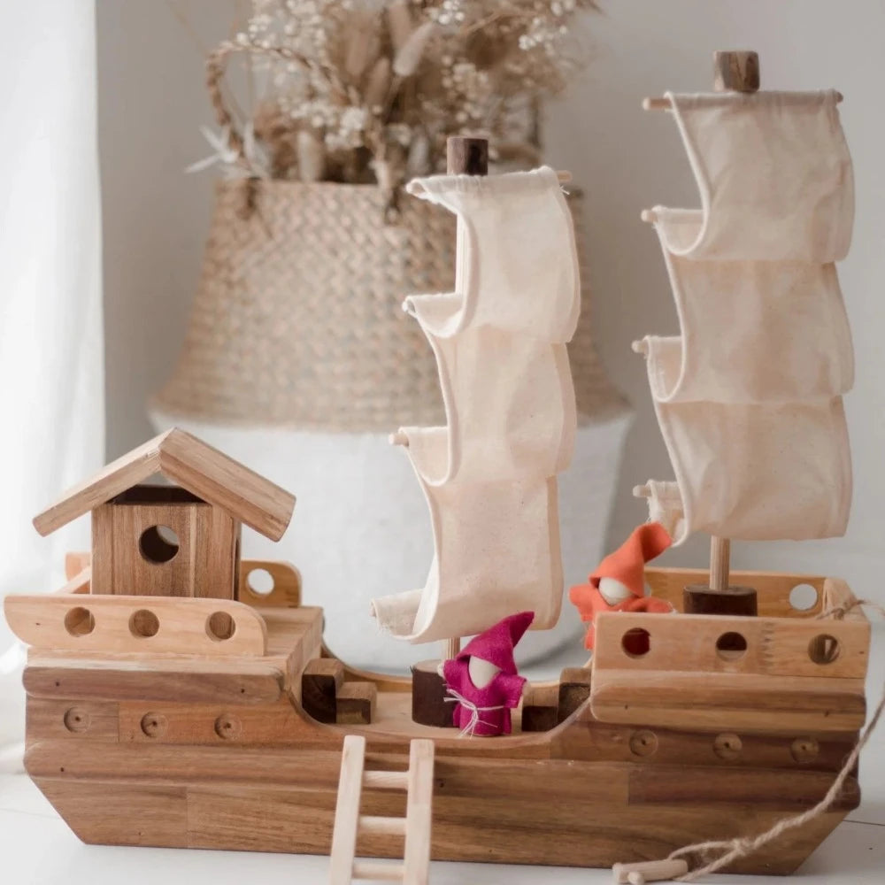 Handcrafted Wooden Pirate Ship