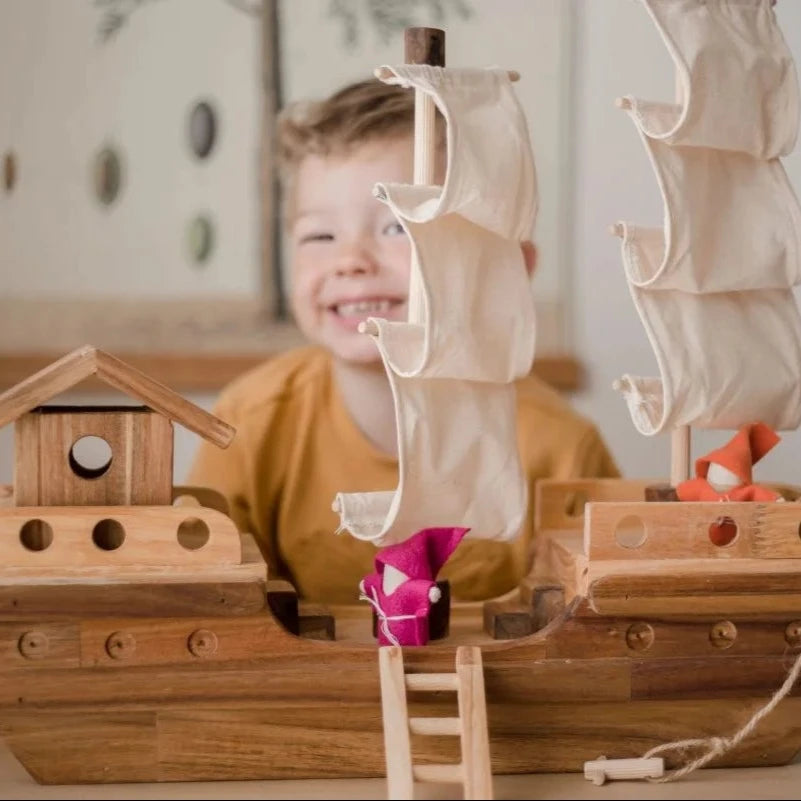 Handcrafted Wooden Pirate Ship