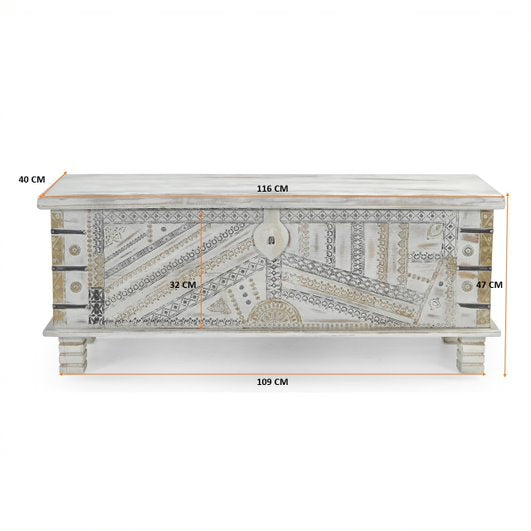 Handcrafted Eclectic Storage Coffee Table
