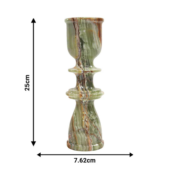 Handcrafted Marble Candle Holder - Green
