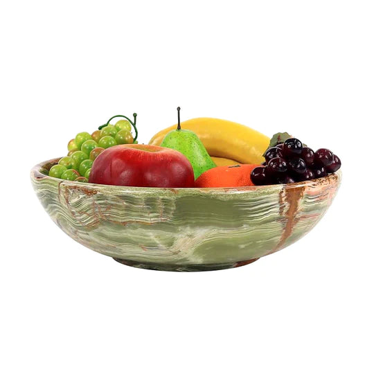 Handcrafted Marble Fruit Bowl 25cm - Available in 3 Colors