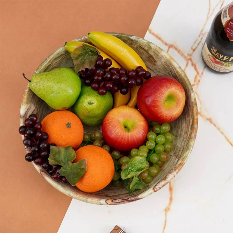 Handcrafted Marble Fruit Bowl (Available in 2 Colors)