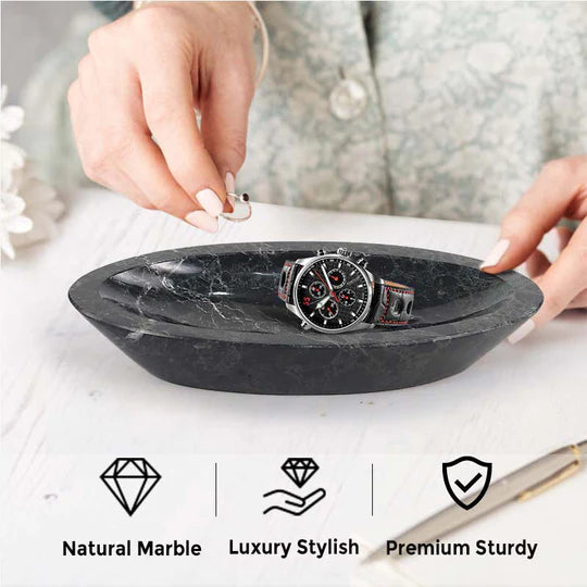 Handcrafted Marble Jewelry Tray - Available in 3 Colors