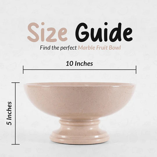 Handcrafted Pedestal Fruit Bowl 25cm - Cream