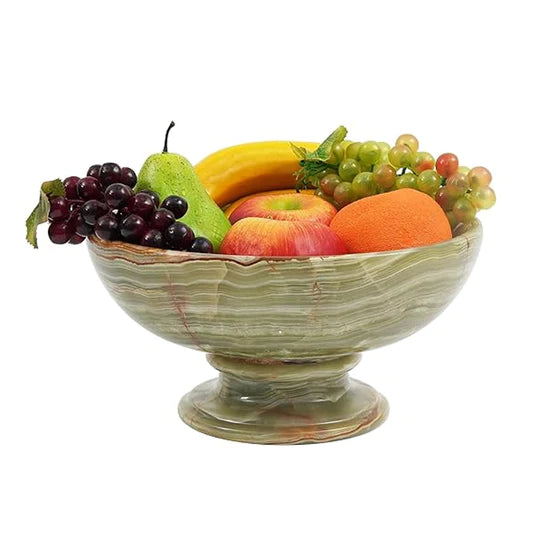 Handcrafted Pedestal Fruit Bowl 25cm - (Available in 3 Colors)