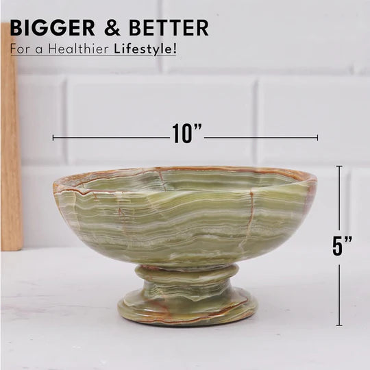 Handcrafted Pedestal Fruit Bowl 25cm - (Available in 3 Colors)