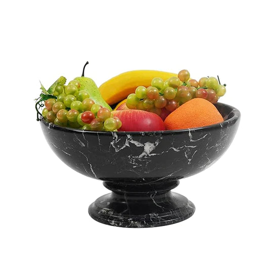Handcrafted Pedestal Fruit Bowl 25cm - (Available in 3 Colors)