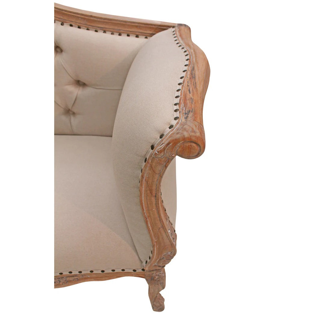 Handcrafted Vintage Madrid Couch Sofa - Weathered Oak