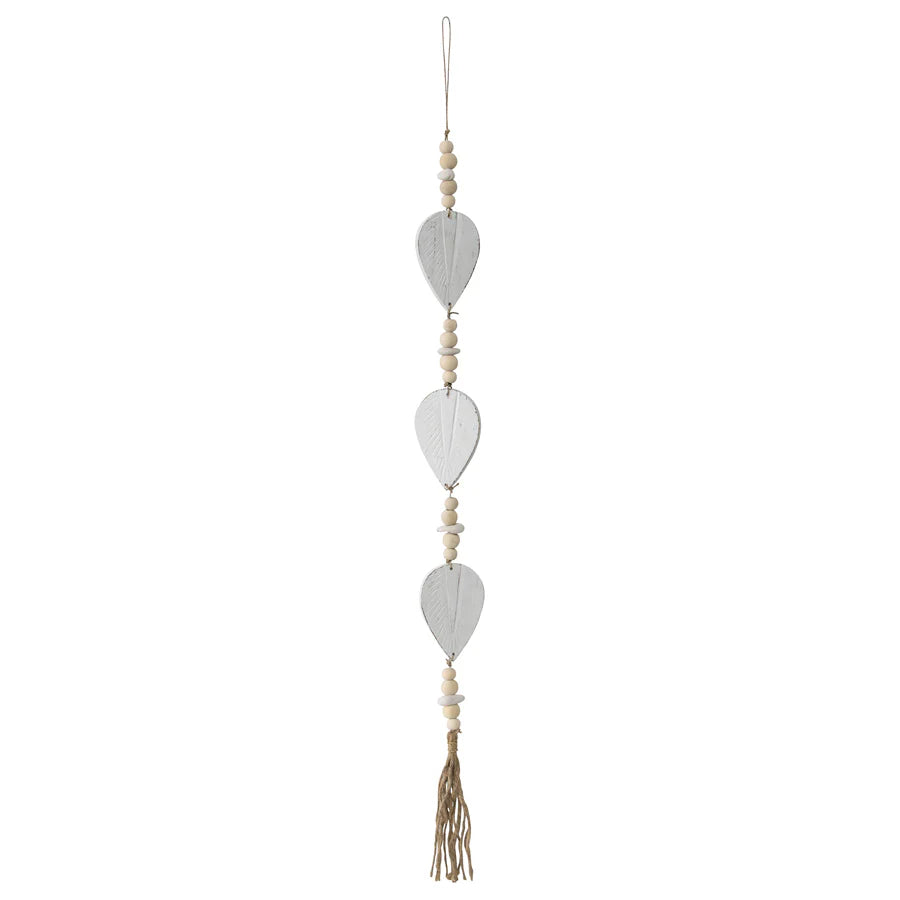 Handmade 3 Leads Beads & Tassles Wall Art