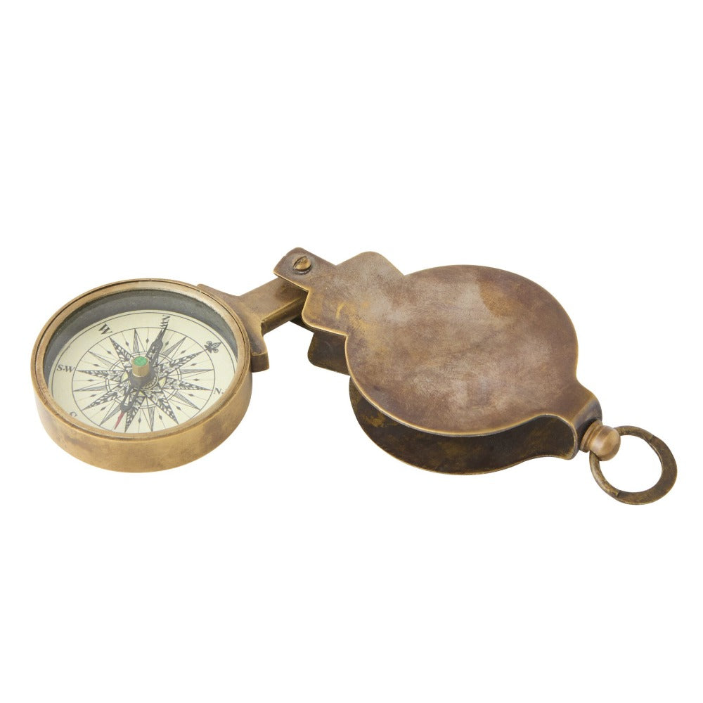 Handmade Brass Folding Compass
