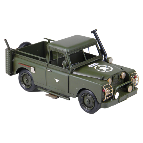 Handmade Metal Army Rover Decor - 30cms