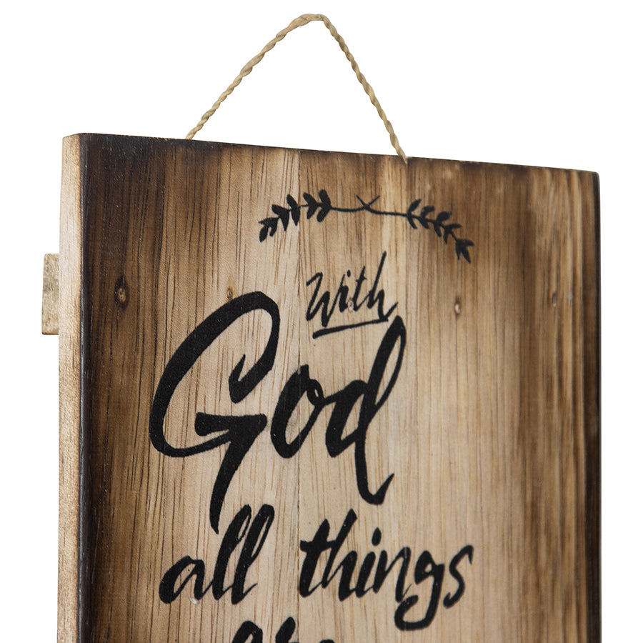 Handmade Sign Wall Decor 'All Things Are Possible'