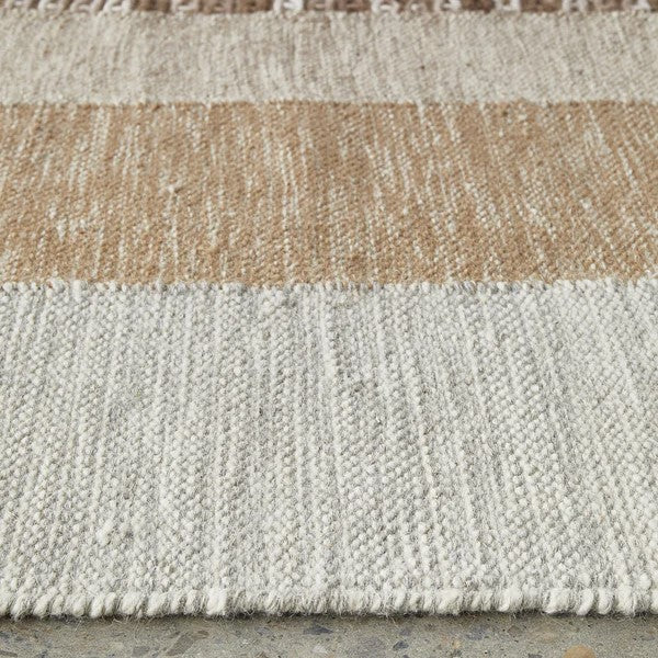 Handwoven Textured Summit Orb Toffee Rug - 225x155cms