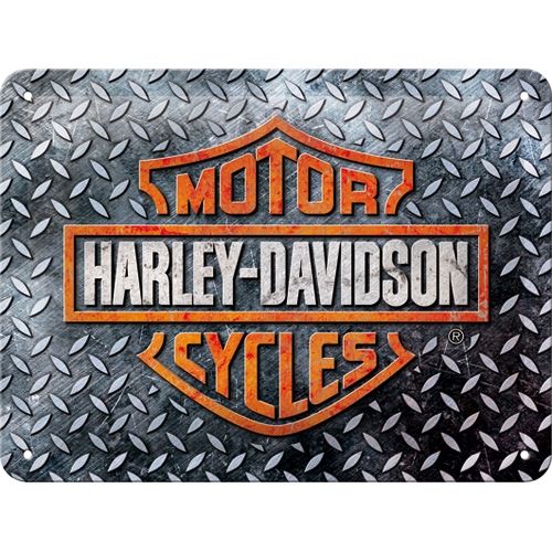 Harley-Davidson Diamond Plate - Small Sign Board 15 x 20cm