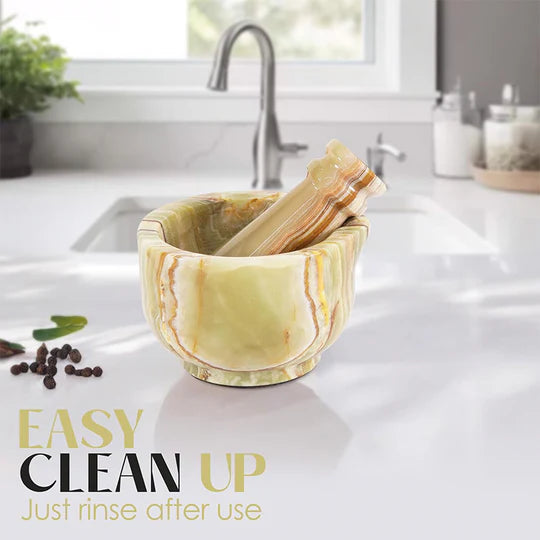 Heavy Mini Mortar & Pestle Set - Green