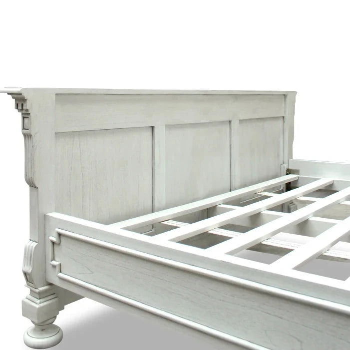 Heritage Augusta Wooden Queen Size Bed - Grey