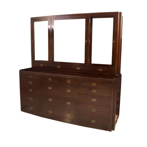 Heritage Charm Serenity Style Dressing Table - Dark Mahogany