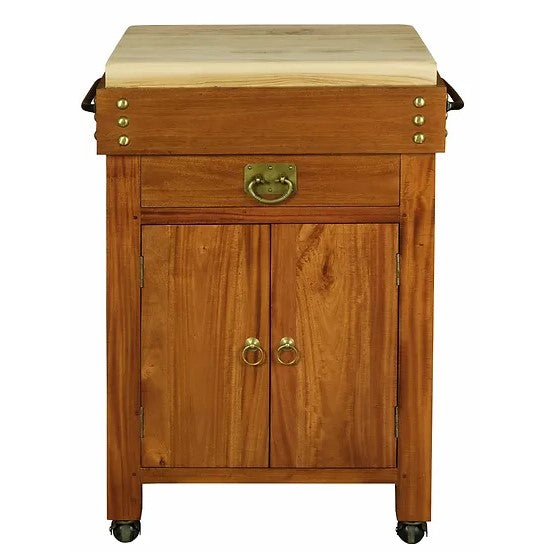 Heritage Classic 2 Door 1 Drawer Butcher's Block - Light Brown