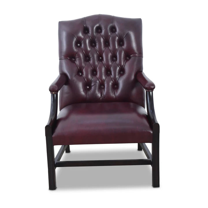 Heritage Gainsborough Wooden Armchair - Black & Dark Mahogany