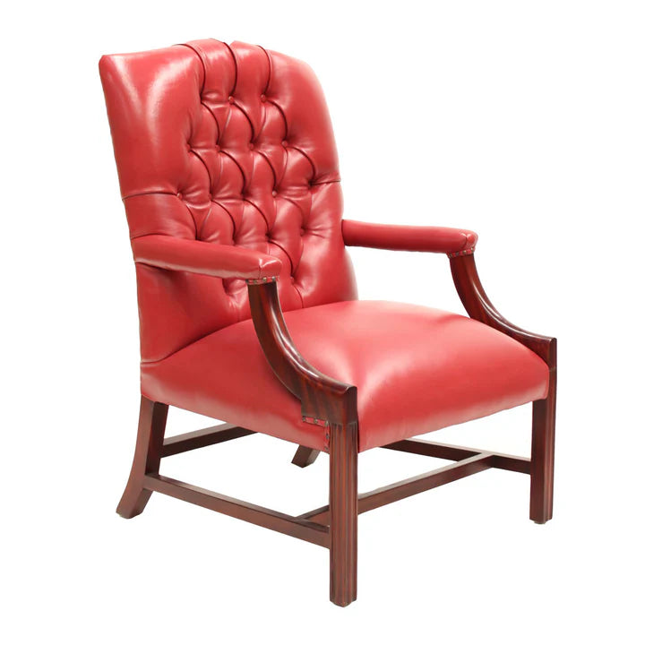 Heritage Gainsborough Wooden Armchair - Red & Rose Mahogany