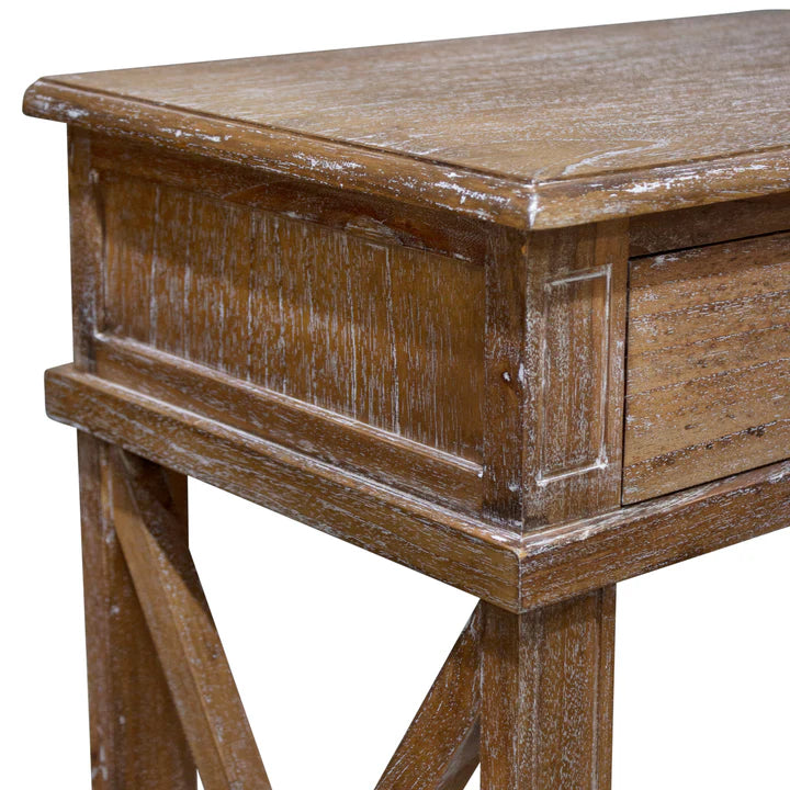 Heritage Hamptons Wooden Console - Weathered oak
