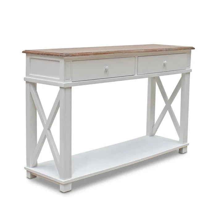 Heritage Hamptons Wooden Console - White Caramel