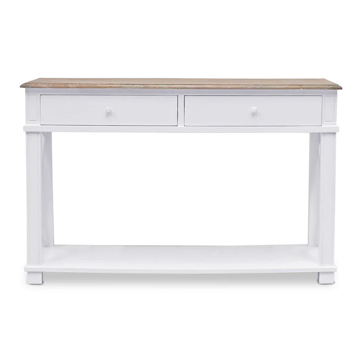 Heritage Hamptons Wooden Console - White Caramel