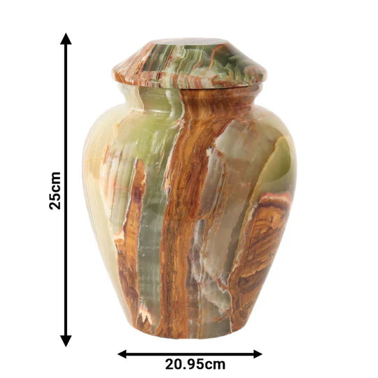 Heritage Handcrafted Style Urn 25cms - Green
