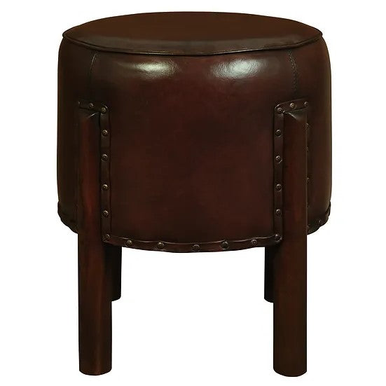 Heritage Original Leather Ottoman - Round