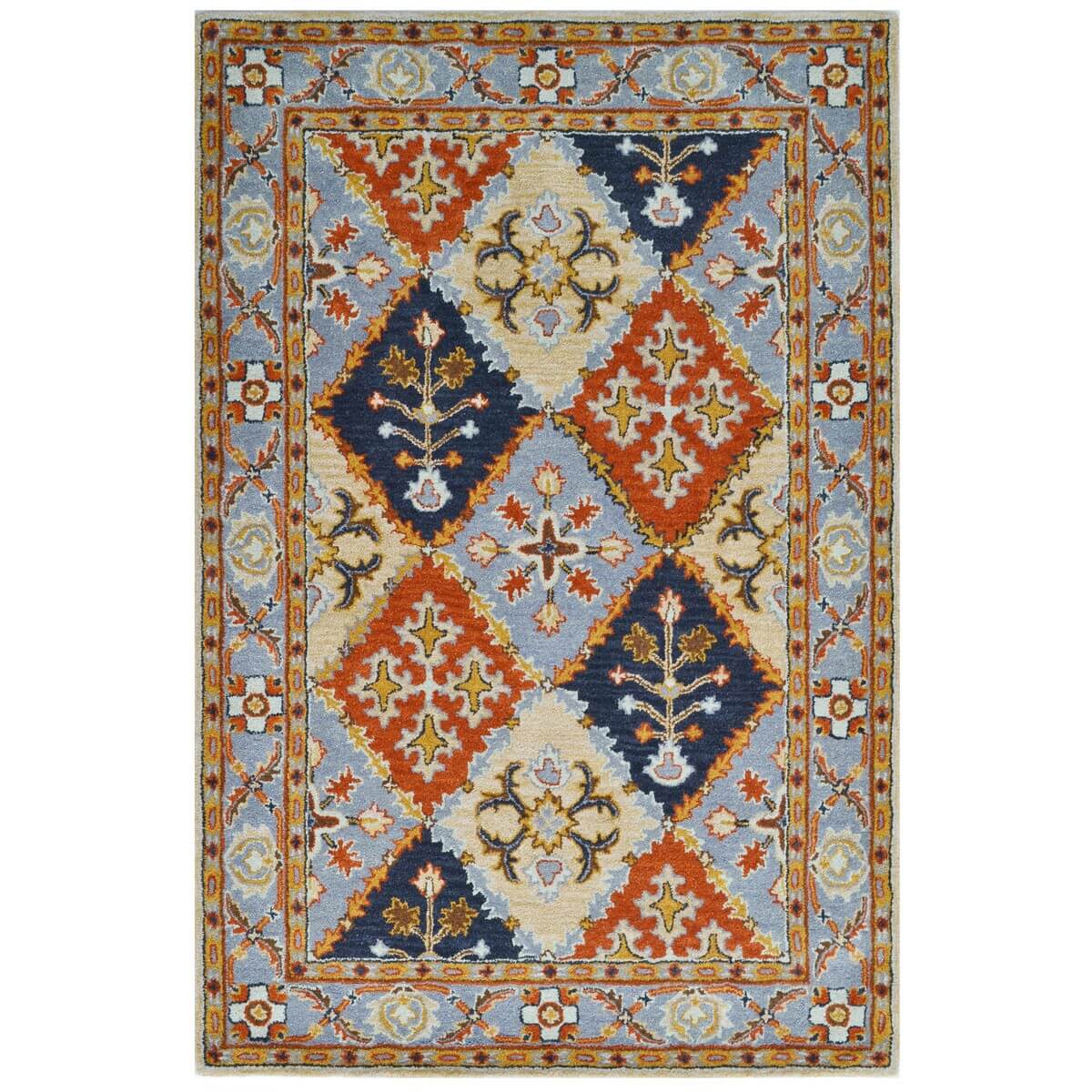 Heritage Style Handmade Wool Rug - Multicolor (Available in 2 Sizes)