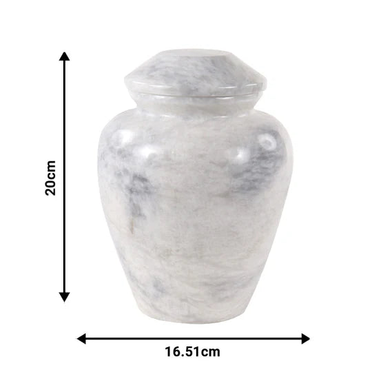Heritage Handcrafted Style Urn 20cms - White