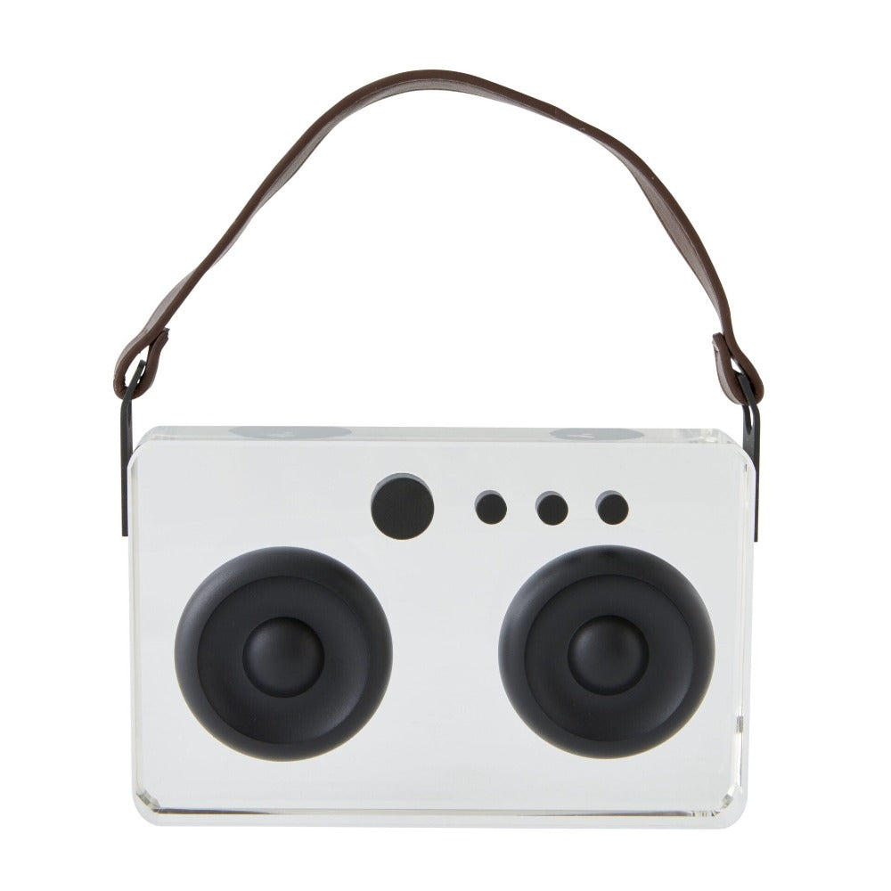 Home Decor Accent Crystal Boombox