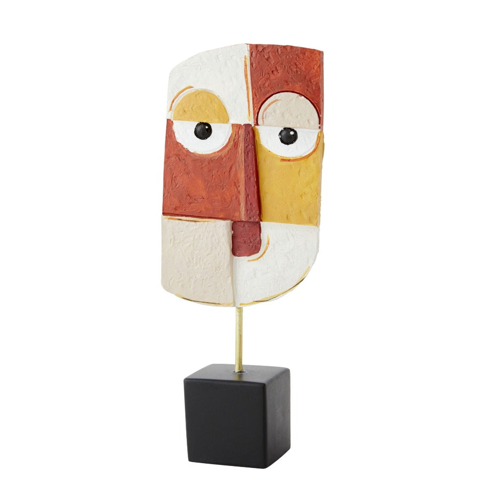 Home Decor Celestial Accent Wooden Mask Statue