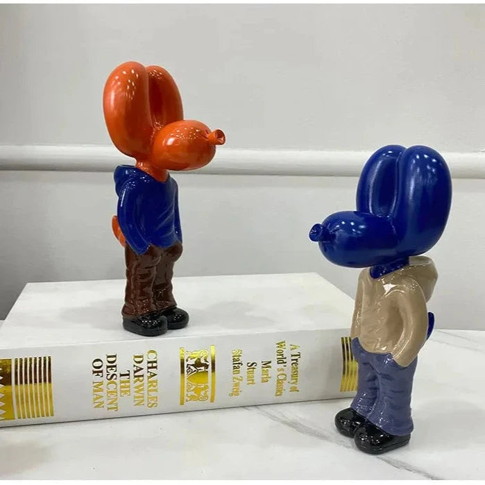 Home Figurine Balloon Dog Statue 18cms - Red