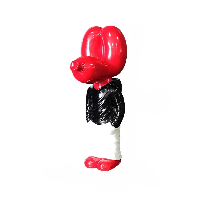 Home Figurine Balloon Dog Statue 18cms - Red