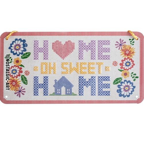 Home Sweet Home - Nostalgic-Art Hanging Sign - 10 x 20cm