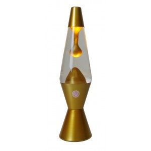 Hypnotic Glow Electric Lava Lamp - Metallic Gold/Clear