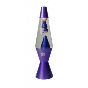 Hypnotic Glow Electric Lava Lamp - Metallic Purple & Clear