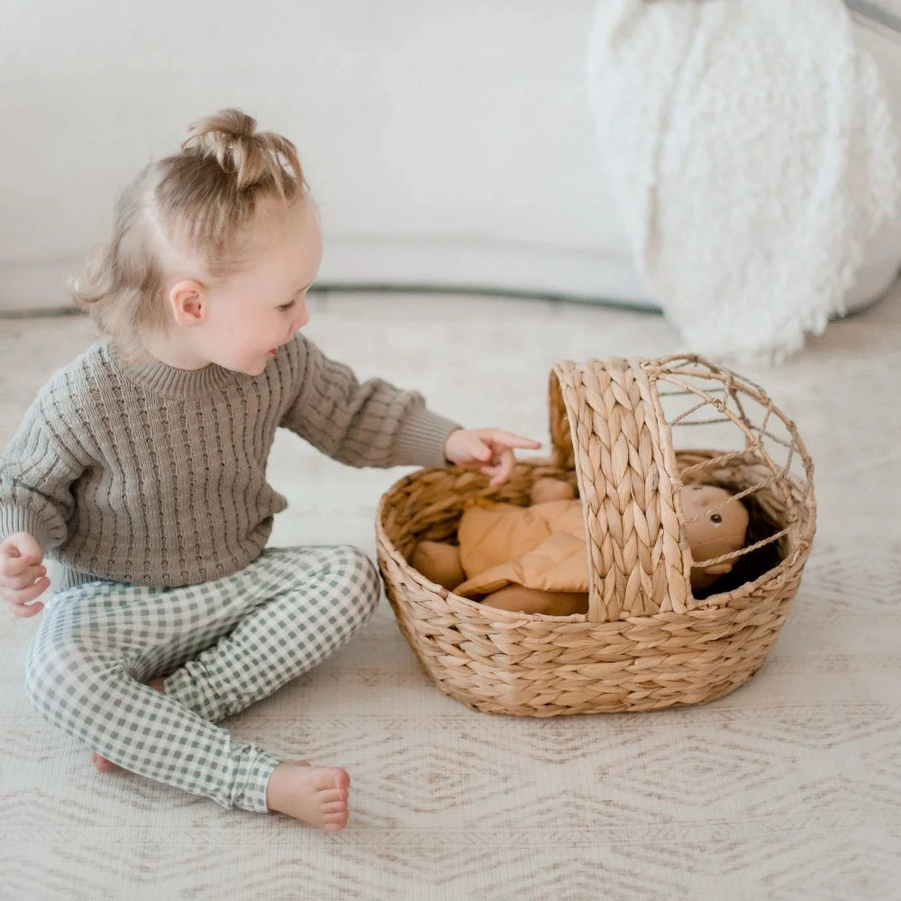 Imaginative Water Hyacinth Doll Basket