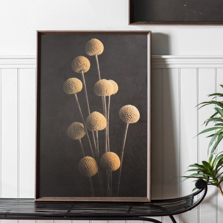 Botany Stem in Dark Wood Framed Print