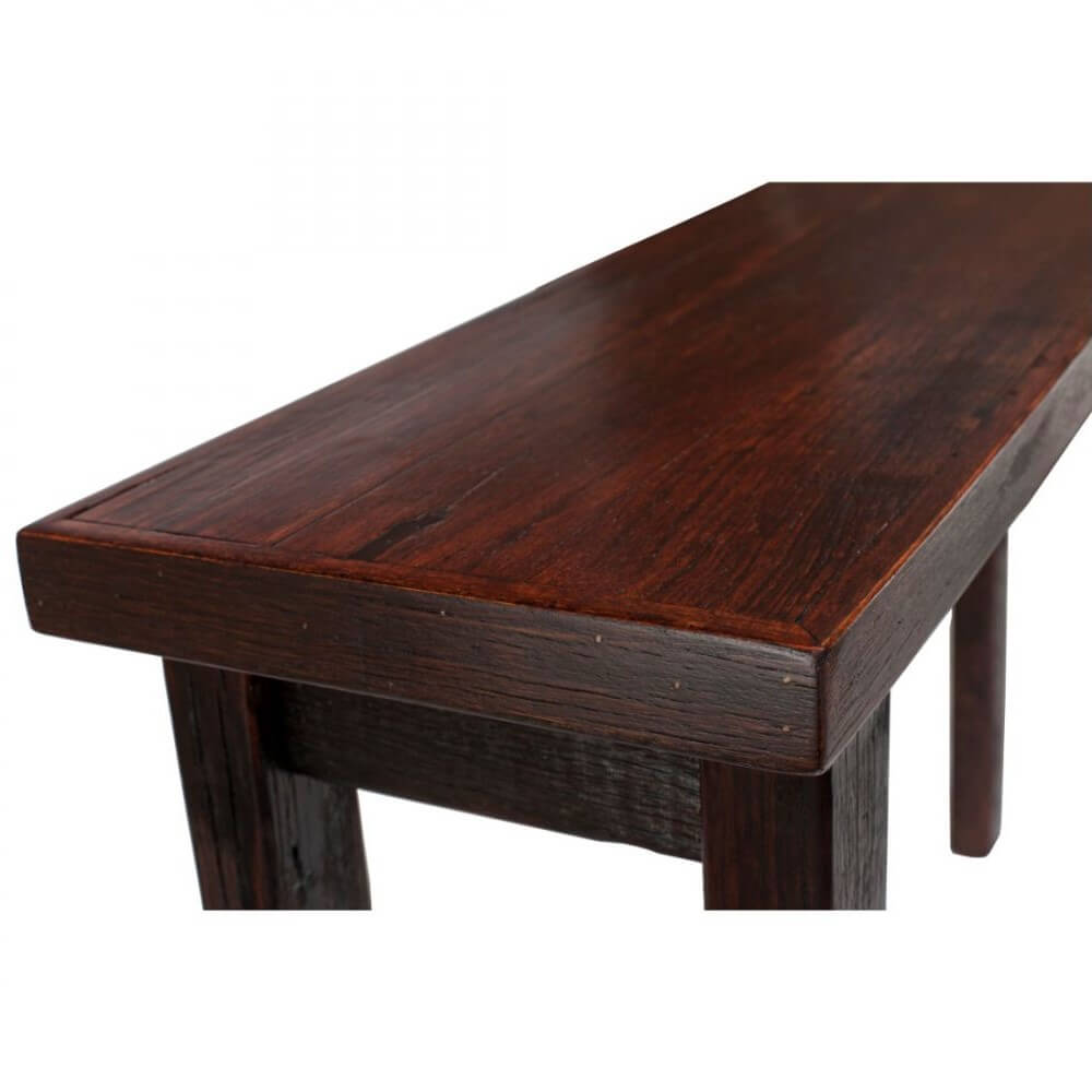 Industrial Reclaimed Wooden Console Table - Walnut