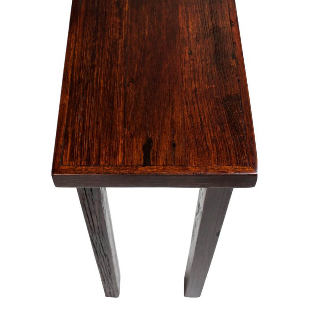 Industrial Reclaimed Wooden Console Table - Walnut