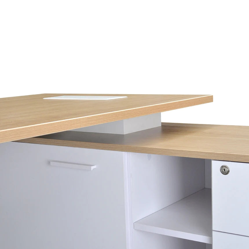 Infinite Right Return Office Desk 180cms - Natural