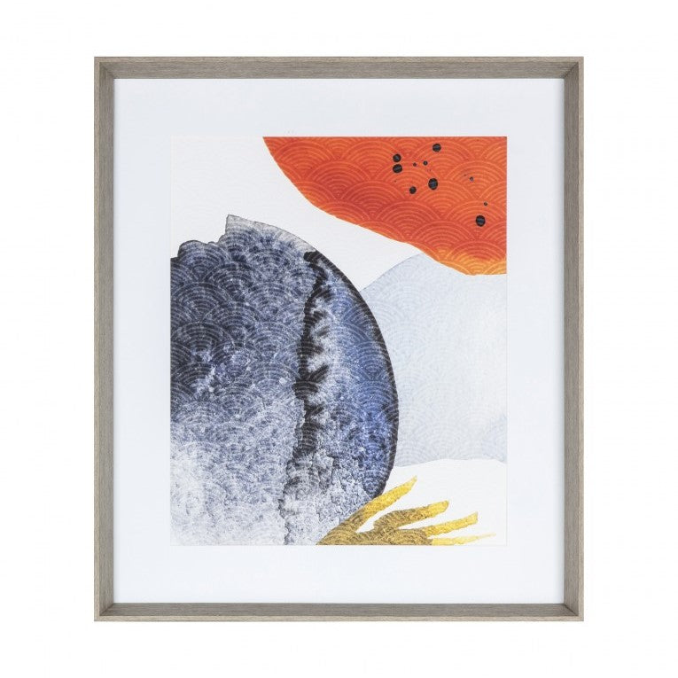 Ink Fusion in Primary Colors Framed Art